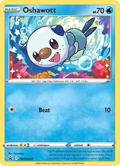 Oshawott card from SWSH Black Star Promos, number SWSH222/307