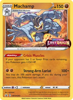 Machamp card from SWSH Black Star Promos, number SWSH243/307