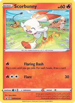 Scorbunny card from SWSH Black Star Promos, number SWSH244/307