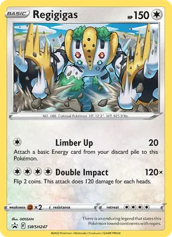 Regigigas card from SWSH Black Star Promos, number SWSH247/307