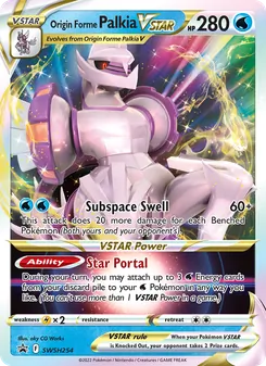 Origin Forme Palkia VSTAR card from SWSH Black Star Promos, number SWSH254/307