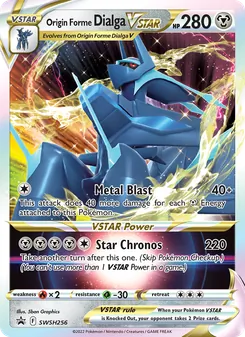 Origin Forme Dialga VSTAR card from SWSH Black Star Promos, number SWSH256/307