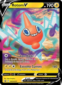 Rotom V card from SWSH Black Star Promos, number SWSH257/307