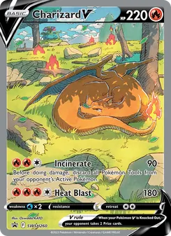 Charizard V card from SWSH Black Star Promos, number SWSH260/307
