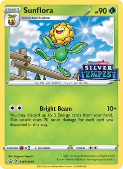 Sunflora card from SWSH Black Star Promos, number SWSH269/307