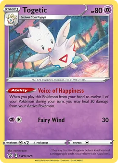 Togetic card from SWSH Black Star Promos, number SWSH276/307