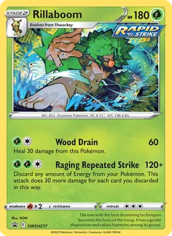 Rillaboom card from SWSH Black Star Promos, number SWSH277/307