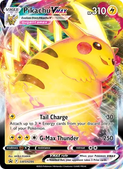 Pikachu VMAX card from SWSH Black Star Promos, number SWSH286/307