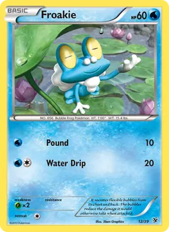 Froakie card from Kalos Starter Set, number 12/39