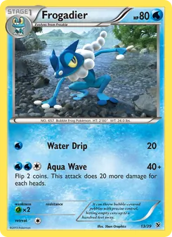 Frogadier card from Kalos Starter Set, number 13/39