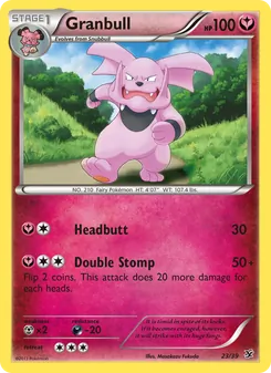 Granbull card from Kalos Starter Set, number 23/39