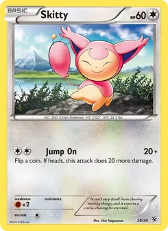 Skitty card from Kalos Starter Set, number 28/39