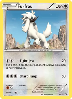 Furfrou card from Kalos Starter Set, number 32/39