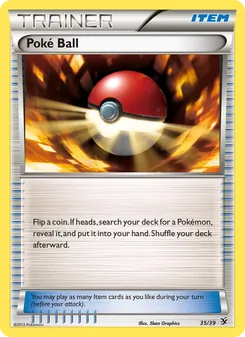 Poké Ball card from Kalos Starter Set, number 35/39