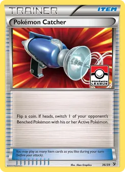 Pokémon Catcher card from Kalos Starter Set, number 36/39