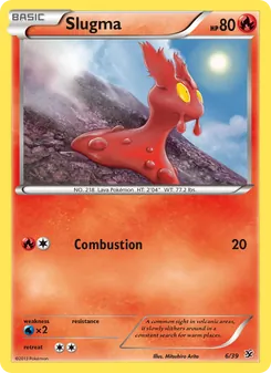 Slugma card from Kalos Starter Set, number 6/39
