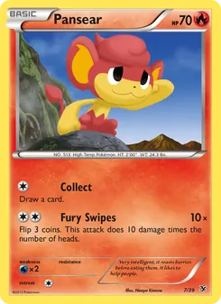 Pansear card from Kalos Starter Set, number 7/39