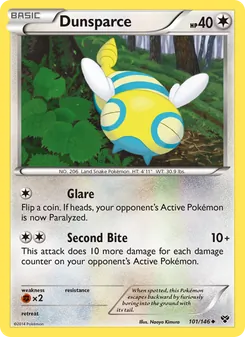 Dunsparce card from XY, number 101/146