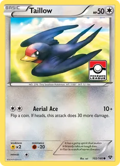 Taillow card from XY, number 102/146