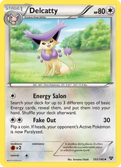 Delcatty card from XY, number 105/146