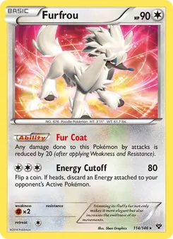 Furfrou card from XY, number 114/146
