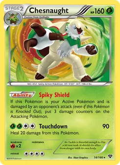 Chesnaught card from XY, number 14/146