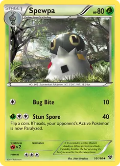 Spewpa card from XY, number 16/146
