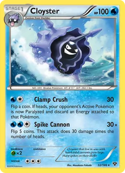 Cloyster card from XY, number 32/146
