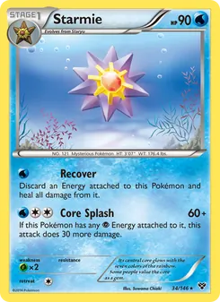 Starmie card from XY, number 34/146