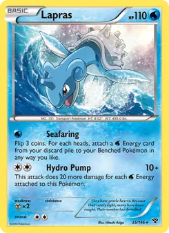 Lapras card from XY, number 35/146