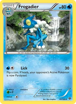 Frogadier card from XY, number 40/146