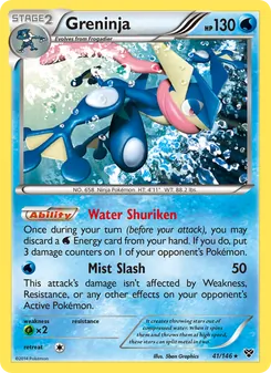 Greninja card from XY, number 41/146