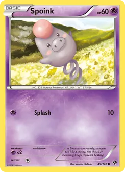 Spoink card from XY, number 49/146