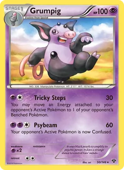 Grumpig card from XY, number 50/146