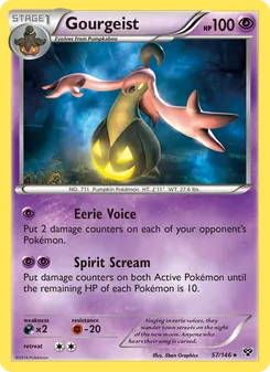 Gourgeist card from XY, number 57/146