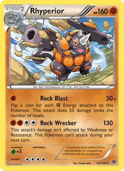 Rhyperior card from XY, number 62/146