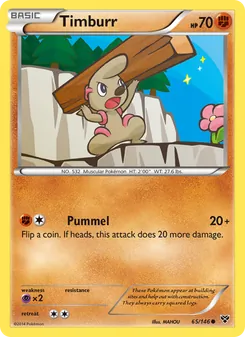 Timburr card from XY, number 65/146