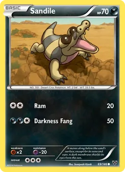 Sandile card from XY, number 69/146
