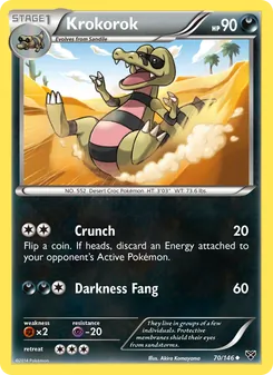 Krokorok card from XY, number 70/146