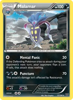 Malamar card from XY, number 77/146