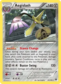 Aegislash card from XY, number 85/146