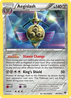 Aegislash card from XY, number 86/146