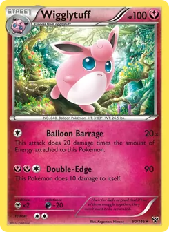 Wigglytuff card from XY, number 90/146