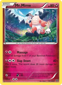 Mr. Mime card from XY, number 91/146