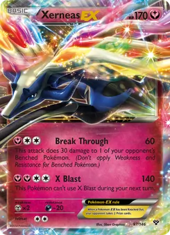 Xerneas EX card from XY, number 97/146