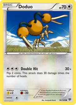 Doduo card from XY, number 98/146
