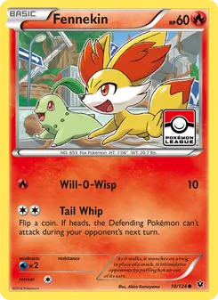 Fennekin card from Fates Collide, number 10/124