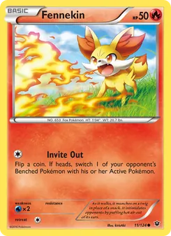 Fennekin card from Fates Collide, number 11/124