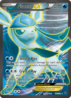 Glaceon EX card from Fates Collide, number 116/124