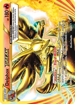 Delphox BREAK card from Fates Collide, number 14/124
